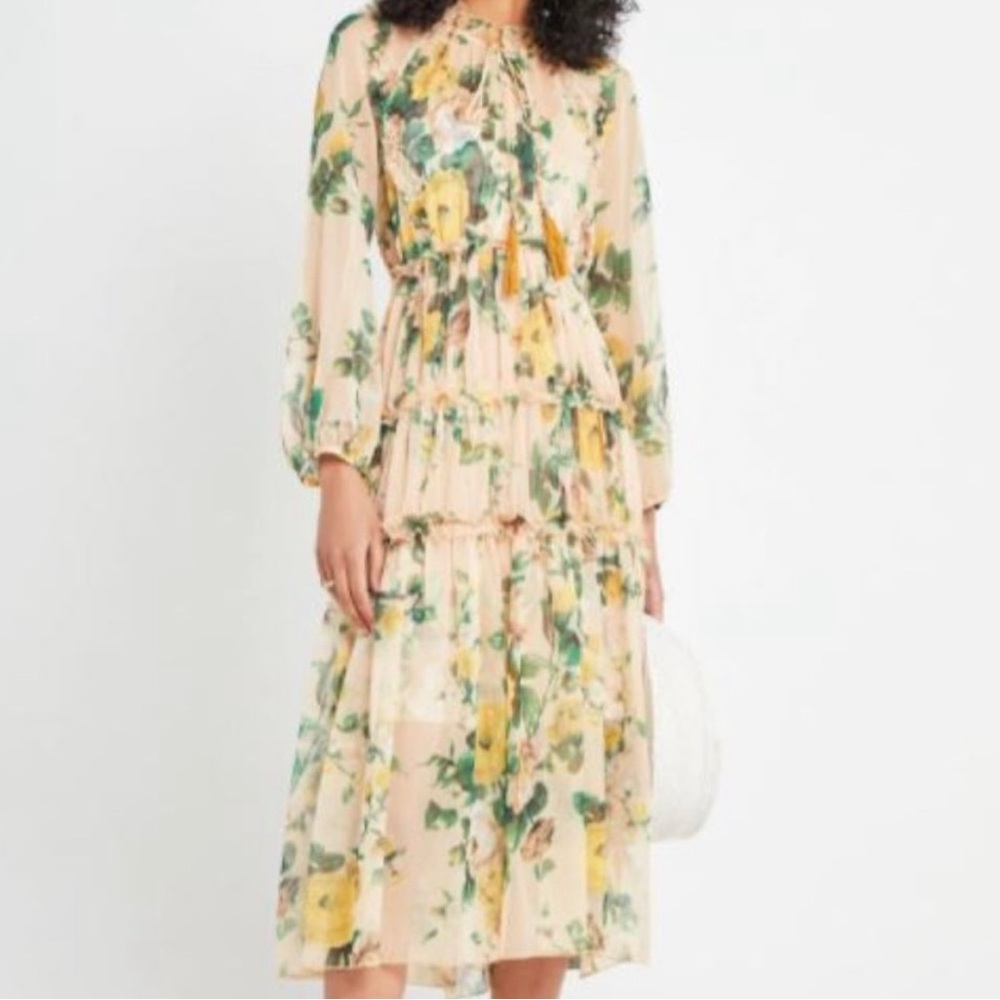 NWT O.P.T YELLOW FLORAL DRESS